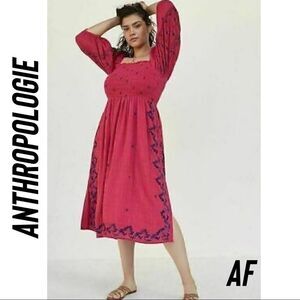 by anthropologie sheer floral embroidered mesh midi dress Olive // Chinos main image 1